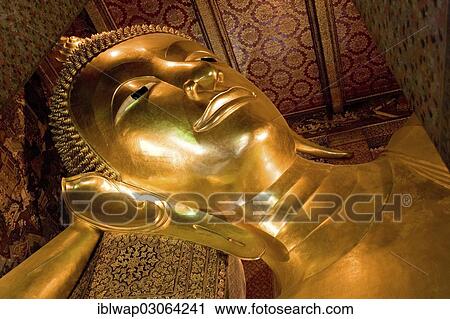 "Statue of the Reclining Buddha, Wat Pho Temple, Bangkok, Thailand, Asia" View Large Photo Image Stock Image - "Statue of the Reclining Buddha, Wat Pho Temple, Bangkok, Thailand, Asia". Fotosearch