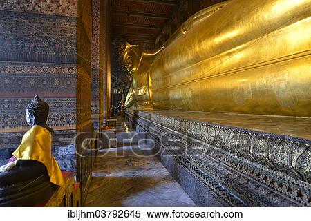 "Statue of the Reclining Buddha, Wat Pho temple, Bangkok, Thailand, Asia" View Large Photo Image Stock Photography - "Statue of the Reclining Buddha, Wat Pho temple, Bangkok, Thailand, Asia". Fotosearch