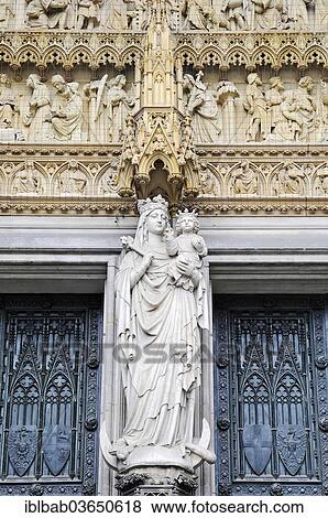 "Statue of Virgin Mary and the Child Jesus at the entrance portal, Cologne Cathedral, Cologne, Rhineland, North Rhine-Westphalia, Germany, Europe" View Large Photo Image Stock Photo - "Statue of Virgin Mary and the Child Jesus at the entrance portal, Cologne Cathedral, Cologne, Rhineland, North Rhine-Westphalia, Germany, Europe". Fotosearch