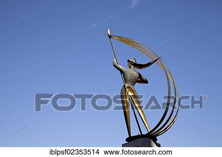"Statue of Windsbraut, The Tempest, by Hermann Menzel at Willy-Brandt-Platz square, Flensburg, Schleswig-Holstein, Germany, Europe" View Large Photo Image Picture - "Statue of Windsbraut, The Tempest, by Hermann Menzel at Willy-Brandt-Platz square, Flensburg, Schleswig-Holstein, Germany, Europe". Fotosearch