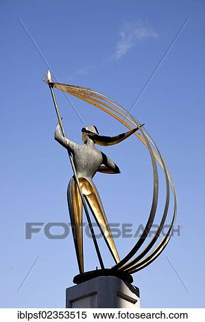 "Statue of Windsbraut, The Tempest, by Hermann Menzel at Willy-Brandt-Platz square, Flensburg, Schleswig-Holstein, Germany, Europe" View Large Photo Image Stock Photography - "Statue of Windsbraut, The Tempest, by Hermann Menzel at Willy-Brandt-Platz square, Flensburg, Schleswig-Holstein, Germany, Europe". Fotosearch