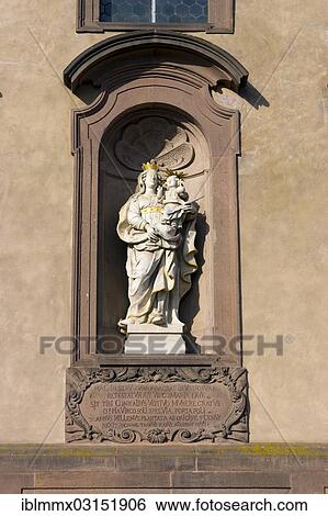 "Statue, Roman Catholic Parish Church of Johannesberg Priory, a former Benedictine priory, Johannesberg, Fulda, Hesse, Germany, Europe" View Large Photo Image Stock Photograph - "Statue, Roman Catholic Parish Church of Johannesberg Priory, a former Benedictine priory, Johannesberg, Fulda, Hesse, Germany, Europe". Fotosearch