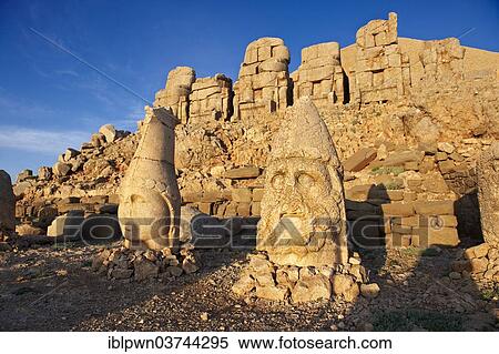 "Statues around the tomb of Commagene King Antochus I on the top of Mount Nemrut, near Adiyaman, Turkey, Asia" View Large Photo Image Stock Photography - "Statues around the tomb of Commagene King Antochus I on the top of Mount Nemrut, near Adiyaman, Turkey, Asia". Fotosearch