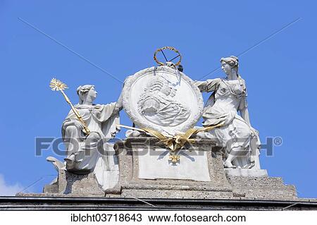 Stock Image - "Statues on the Triumphal Arch, Innsbruck, Tyrol, Austria, Europe". Fotosearch