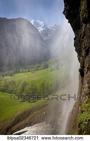 "Staubbach Falls near Lauterbrunnen with a view towards the Bernese Alps, Bernese Oberland, Switzerland, Europe" View Large Photo Image Stock Image - "Staubbach Falls near Lauterbrunnen with a view towards the Bernese Alps, Bernese Oberland, Switzerland, Europe". Fotosearch