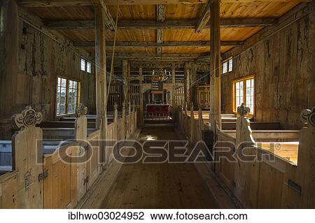 "Stave church interior with pews and an altar, Roedven, Gemeinde Rauma, Eresfjorden, More og Romsdal, Western Norway, Norway, Europe" View Large Photo Image Stock Image - "Stave church interior with pews and an altar, Roedven, Gemeinde Rauma, Eresfjorden, More og Romsdal, Western Norway, Norway, Europe". Fotosearch