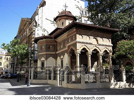 "Stavropoleos Church, former place of worship of Greek merchants, Bucharest, Bucure? Öti, Romania, Europe" View Large Photo Image Stock Photo - "Stavropoleos Church, former place of worship of Greek merchants, Bucharest, Bucure? Öti, Romania, Europe". Fotosearch