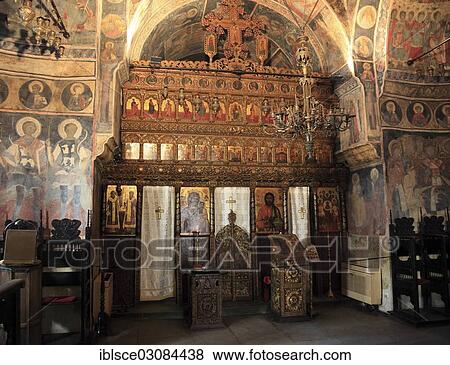 Stock Photo - "Stavropoleos Church, former place of worship of Greek merchants, Bucharest, Bucure? Öti, Romania, Europe". Fotosearch
