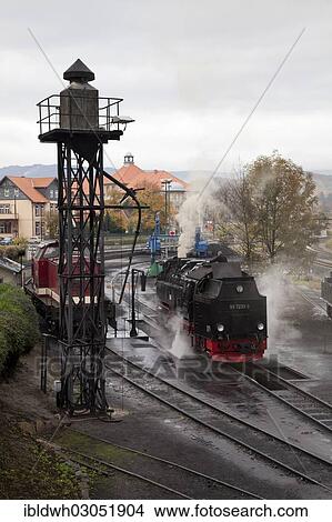 "Steam locomotive of the Harz Narrow Gauge Railways, Brocken Railway in the station, Harz, Wernigerode, Saxony-Anhalt, Germany, Europe" View Large Photo Image Picture - "Steam locomotive of the Harz Narrow Gauge Railways, Brocken Railway in the station, Harz, Wernigerode, Saxony-Anhalt, Germany, Europe". Fotosearch