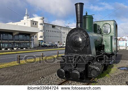 Picture - "Steam locomotive, used during the construction of the harbour in 1913, Reykjavik, Iceland, Europe". Fotosearch