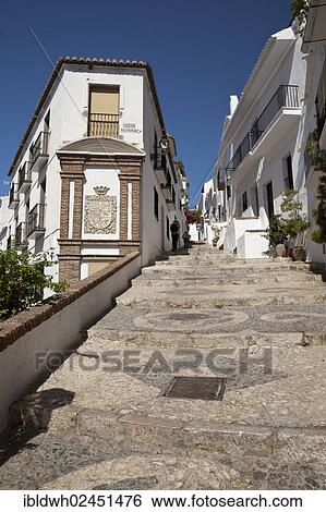 "Steep flight of stairs in the village of Frigiliana, Nerja, Costa del Sol, Andalusia, Spain, Europe, PublicGround, Europe" View Large Photo Image Stock Photograph - "Steep flight of stairs in the village of Frigiliana, Nerja, Costa del Sol, Andalusia, Spain, Europe, PublicGround, Europe". Fotosearch