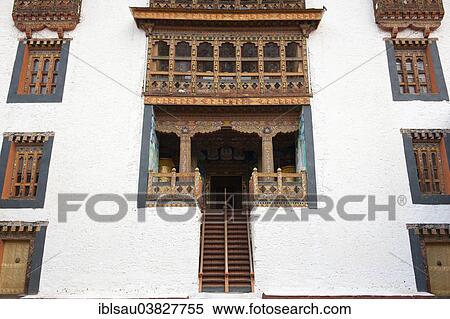 "Steep stairs, ornate wooden windows, Buddhist monastery fortress, Dzong, Punakha, the Himalayas, Kingdom of Bhutan" View Large Photo Image Stock Photography - "Steep stairs, ornate wooden windows, Buddhist monastery fortress, Dzong, Punakha, the Himalayas, Kingdom of Bhutan". Fotosearch