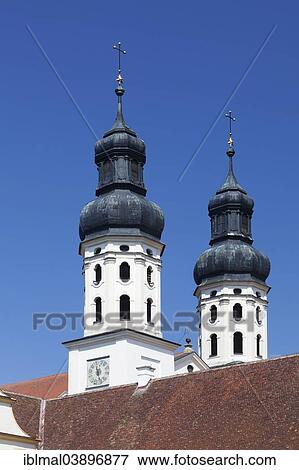 "Steeples of the Obermarchtal Monastery, Obermarchtal, Alb-Donau district, Upper Swabia, Baden-Wurttemberg, Germany, Europe" View Large Photo Image Stock Photo - "Steeples of the Obermarchtal Monastery, Obermarchtal, Alb-Donau district, Upper Swabia, Baden-Wurttemberg, Germany, Europe". Fotosearch