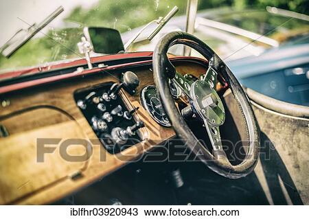 "Steering wheel and dashboard of a Morgan 4, vintage car, Germany, Europe" View Large Photo Image Stock Image - "Steering wheel and dashboard of a Morgan 4, vintage car, Germany, Europe". Fotosearch