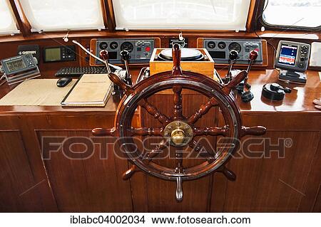 "Steering wheel on the bridge of Pelagian liveaboard, Wakatobi Dive Resort, Sulawesi, Indonesia, Asia" View Large Photo Image Picture - "Steering wheel on the bridge of Pelagian liveaboard, Wakatobi Dive Resort, Sulawesi, Indonesia, Asia". Fotosearch