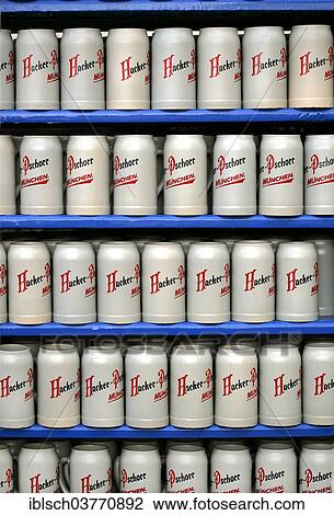 "Steins of the Hacker Pschorr brewery, Bavaria, Germany, Europe" View Large Photo Image Stock Image - "Steins of the Hacker Pschorr brewery, Bavaria, Germany, Europe". Fotosearch