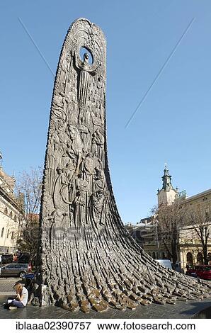 "Stele, Lviv, Ukraine, Eastern Europe, Europe" View Large Photo Image Stock Photo - "Stele, Lviv, Ukraine, Eastern Europe, Europe". Fotosearch