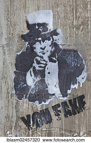 "Stencil of Uncle Sam, writing """"You fake"""", on wall, Chiang Mai, Thailand, Southeast Asia, Asia" View Large Photo Image Stock Image - "Stencil of Uncle Sam, writing """"You fake"""", on wall, Chiang Mai, Thailand, Southeast Asia, Asia". Fotosearch