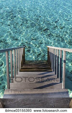 "Steps leading into blue water, Indian Ocean, Lankanfinolhu, North Male Atoll, Maldives, Asia" View Large Photo Image Stock Image - "Steps leading into blue water, Indian Ocean, Lankanfinolhu, North Male Atoll, Maldives, Asia". Fotosearch