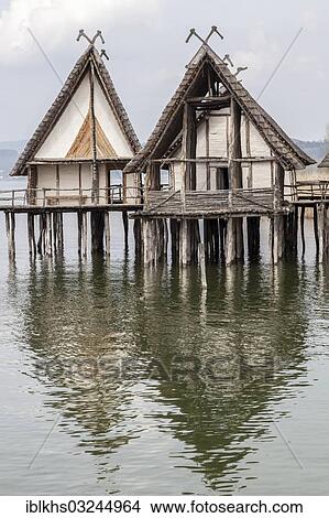 "Stilt dwellings, Pfahlbaumuseum Unteruhldingen, stilt house open-air museum, Lake Constanz, Unteruhldingen, Baden-Wurttemberg, Germany, Europe" View Large Photo Image Picture - "Stilt dwellings, Pfahlbaumuseum Unteruhldingen, stilt house open-air museum, Lake Constanz, Unteruhldingen, Baden-Wurttemberg, Germany, Europe". Fotosearch