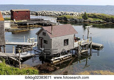 "Stilt house, Blue Rocks, Lunenburg, Maritime Provinces, Nova Scotia, Canada, North America" View Large Photo Image Stock Image - "Stilt house, Blue Rocks, Lunenburg, Maritime Provinces, Nova Scotia, Canada, North America". Fotosearch