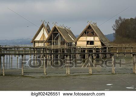 "Stilt houses, Unteruhldingen, Baden-Wuerttemberg, Germany, Europe" View Large Photo Image Stock Image - "Stilt houses, Unteruhldingen, Baden-Wuerttemberg, Germany, Europe". Fotosearch