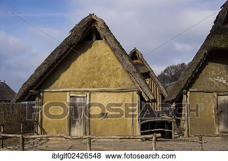 Stock Photo - "Stilt houses, Unteruhldingen, Baden-Wuerttemberg, Germany, Europe". Fotosearch