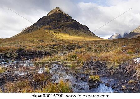 "Stob Dearg, the most northeasterly peak of Buachaille Etive Mor, with a bog at front, Rannoch Moor, Glen Coe, Scotland, United Kingdom, Europe" View Large Photo Image Stock Image - "Stob Dearg, the most northeasterly peak of Buachaille Etive Mor, with a bog at front, Rannoch Moor, Glen Coe, Scotland, United Kingdom, Europe". Fotosearch