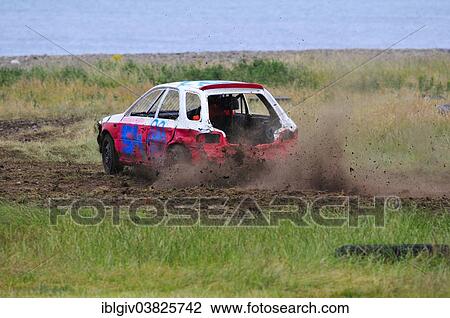 "Stock car race on a meadow at the beach near Golspie, Caithness Sutherland and Easter Ross, Highland, Scotland, United Kingdom, Europe" View Large Photo Image Stock Image - "Stock car race on a meadow at the beach near Golspie, Caithness Sutherland and Easter Ross, Highland, Scotland, United Kingdom, Europe". Fotosearch