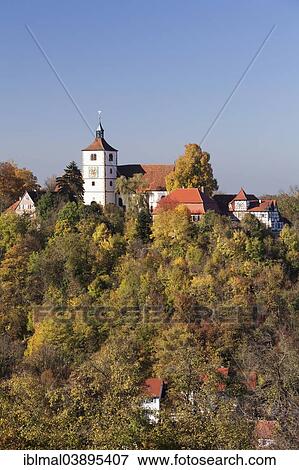 "Stockenburg with St. Martin's Church, Vellberg, Hohenlohe, Baden-Wurttemberg, Germany, Europe" View Large Photo Image Stock Photo - "Stockenburg with St. Martin's Church, Vellberg, Hohenlohe, Baden-Wurttemberg, Germany, Europe". Fotosearch