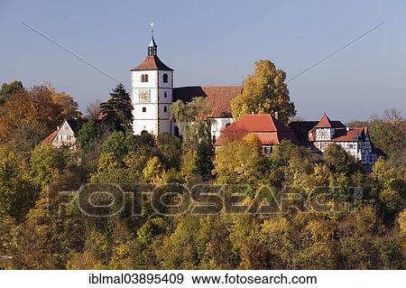"Stockenburg with St. Martin's Church, Vellberg, Hohenlohe, Baden-Wurttemberg, Germany, Europe" View Large Photo Image Stock Photo - "Stockenburg with St. Martin's Church, Vellberg, Hohenlohe, Baden-Wurttemberg, Germany, Europe". Fotosearch