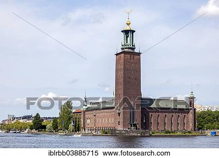 Stock Photography - "Stockholm City Hall, Stockholms stadshus, Stockholm, Stockholm County, Sweden, Europe". Fotosearch