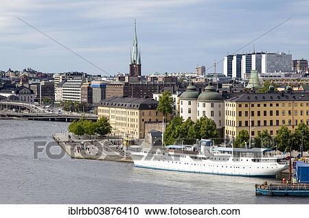 Stock Image - "Stockholm island of Riddarholmen, historic palaces, now used as courts, Riddarholmen, Stockholm, Stockholms lan or Stockholm County, Sweden, Europe". Fotosearch