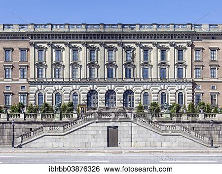 Stock Photograph - "Stockholm Palace or Royal Palace, Kungliga slottet, Stockholms slott, historic centre, Gamla Stan, Stockholm, Stockholm County, Sweden, Europe". Fotosearch