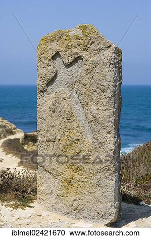 Stone cross, North Coast, Peniche, Leiria District, Pinhal Litoral, Portugal, Europe View Large Photo Image Stock Image - Stone cross, North Coast, Peniche, Leiria District, Pinhal Litoral, Portugal, Europe. Fotosearch