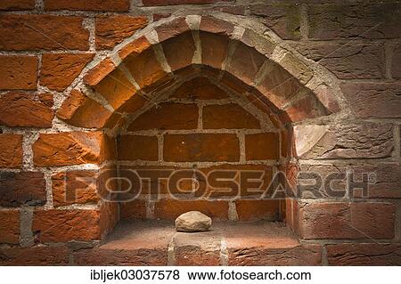 "Stone in the niche of a brick wall, ruins of Boitzenburg Abbey, Boitzenburg, Uckermark, Brandenburg, Germany, Europe" View Large Photo Image Stock Photo - "Stone in the niche of a brick wall, ruins of Boitzenburg Abbey, Boitzenburg, Uckermark, Brandenburg, Germany, Europe". Fotosearch