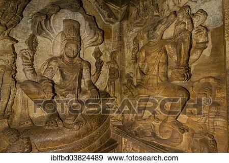 "Stone relief, Badami Caves, carved out of solid rock in 6th to 7th century, carved out of solid rock, Badami, Karnataka, India, Asia" View Large Photo Image Stock Photo - "Stone relief, Badami Caves, carved out of solid rock in 6th to 7th century, carved out of solid rock, Badami, Karnataka, India, Asia". Fotosearch