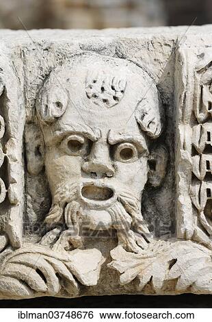 "Stone relief, mask, Myra, Demre, Lycia, Province of Antalya, Turkey, Asia" View Large Photo Image Stock Photograph - "Stone relief, mask, Myra, Demre, Lycia, Province of Antalya, Turkey, Asia". Fotosearch