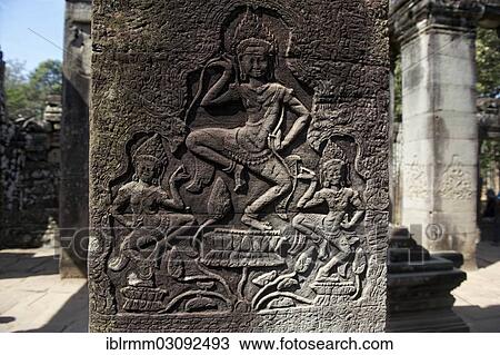 "Stone relief with dancing girls in the temple complex of Bayon, bayon, Siem Reap, Siem Reap Province, Cambodia, Asia" View Large Photo Image Stock Image - "Stone relief with dancing girls in the temple complex of Bayon, bayon, Siem Reap, Siem Reap Province, Cambodia, Asia". Fotosearch