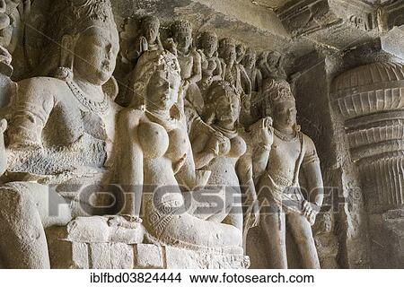 "Stone sculptures in cave 29, the Kailashanatha Cave, Ellora Caves, UNESCO World Heritage Site, Ellora, Maharashtra, India, Asia" View Large Photo Image Picture - "Stone sculptures in cave 29, the Kailashanatha Cave, Ellora Caves, UNESCO World Heritage Site, Ellora, Maharashtra, India, Asia". Fotosearch