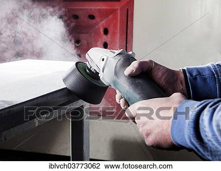 Stone slab is ground down with a grinder View Large Photo Image Stock Image - Stone slab is ground down with a grinder. Fotosearch