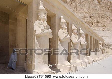 "Stone statues of Queen Hatshepsut, Mortuary Temple of Hatshepsut, Luxor Temple, UNESCO World Heritage site, Thebes, Luxor, Gouvernement al-Uqsur, Egypt, Africa" View Large Photo Image Stock Image - "Stone statues of Queen Hatshepsut, Mortuary Temple of Hatshepsut, Luxor Temple, UNESCO World Heritage site, Thebes, Luxor, Gouvernement al-Uqsur, Egypt, Africa". Fotosearch