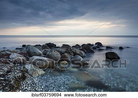 Picture - "Stones on the Baltic Coast, coastline, Bay of Lubeck, Schleswig-Holstein, Germany, Europe". Fotosearch