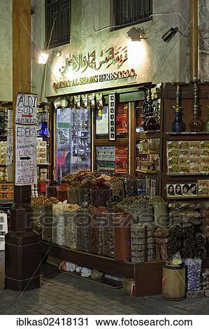 Store in the Spice Souk, Deira district, United Arab Emirates, Middle East, Asia View Large Photo Image Stock Image - Store in the Spice Souk, Deira district, United Arab Emirates, Middle East, Asia. Fotosearch