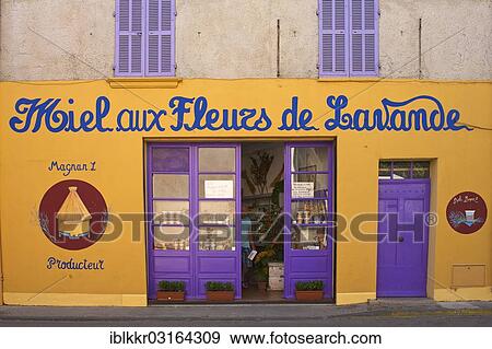 "Store selling honey and lavender products, Valensole, Provence, Region Provence-Alpes-Cote d? ÇÖAzur, France, Europe" View Large Photo Image Stock Photo - "Store selling honey and lavender products, Valensole, Provence, Region Provence-Alpes-Cote d? ÇÖAzur, France, Europe". Fotosearch