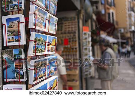 "Store with postcards of the Balearic Islands, historic town centre, Palma de Majorca, Majorca, Balearic Islands, Spain, Europe" View Large Photo Image Stock Image - "Store with postcards of the Balearic Islands, historic town centre, Palma de Majorca, Majorca, Balearic Islands, Spain, Europe". Fotosearch