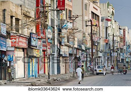 "Storefront with billboards, street in city centre, Madurai, Tamil Nadu, India, Asia" View Large Photo Image Picture - "Storefront with billboards, street in city centre, Madurai, Tamil Nadu, India, Asia". Fotosearch