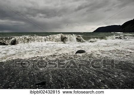 "Storm waves, Gore Point, Alaska, United States, North America" View Large Photo Image Stock Photography - "Storm waves, Gore Point, Alaska, United States, North America". Fotosearch
