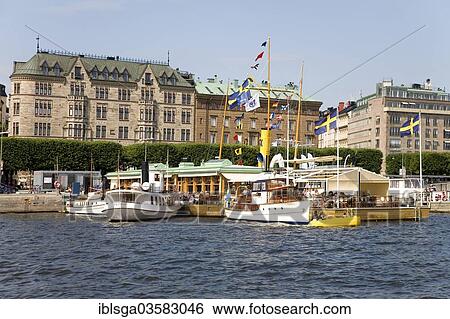 "Strandvagen, boats, pier, Stockholm, Stockholm County, Sweden, Europe" View Large Photo Image Stock Photograph - "Strandvagen, boats, pier, Stockholm, Stockholm County, Sweden, Europe". Fotosearch