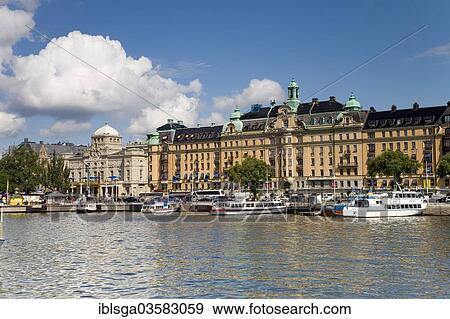 "Strandvagen with Kungliga Dramatiska Teatern, Royal Dramatic Theatre, Nybroplan, Ostermalm, Stockholm, Stockholm County, Sweden, Europe" View Large Photo Image Stock Photo - "Strandvagen with Kungliga Dramatiska Teatern, Royal Dramatic Theatre, Nybroplan, Ostermalm, Stockholm, Stockholm County, Sweden, Europe". Fotosearch
